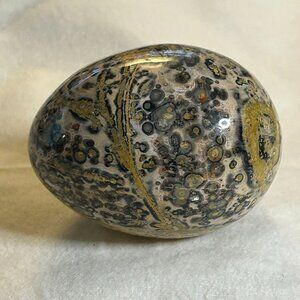 Polished Leopard Skin Jasper Oval Excellent Condition